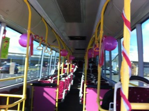 Inside the State of Origin Bus.